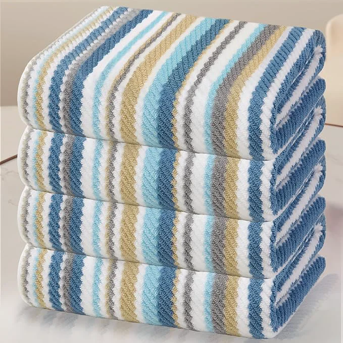 Fashionable Striped Bath Towels Set Innovative