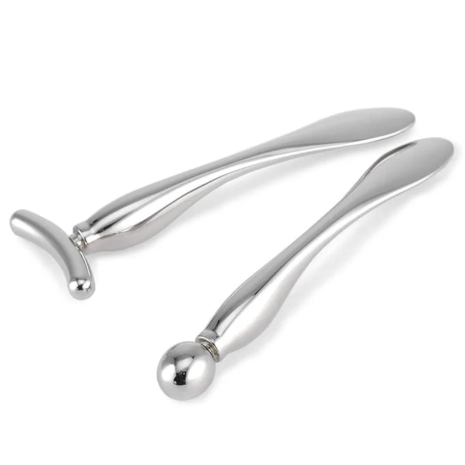 Next-Generation LISAPACK 2PCS Metal Eye Cream Applicator Wand Stick Massager Tool High-Quality