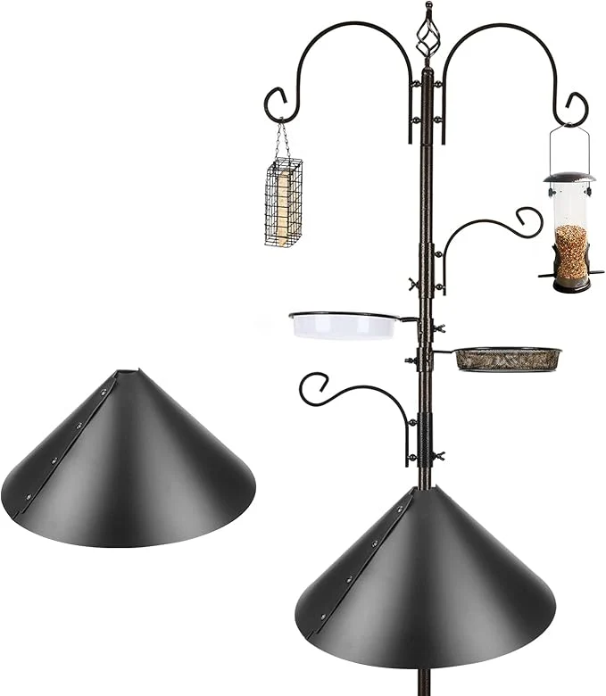 User-Friendly Bird Feeder Pole with Squirrel Baffle Long-Lasting