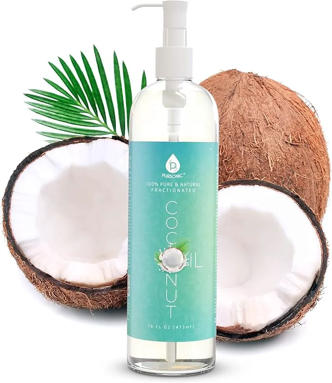 Exceptional Pursonic Pure Unscented Fractionated Coconut Oil - 16 Oz Multipurpose Oil Authentic