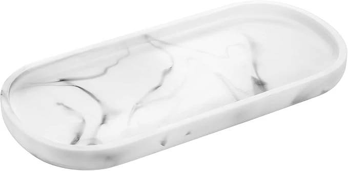 Fine Luxspire Bathroom Vanity Tray Countertop Resin Oval Tray Quality