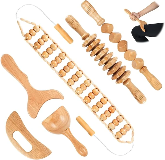 Clean KintKita Wood Therapy Massage Tool 6 in 1 Lymphatic Drainage Massager Comfortable