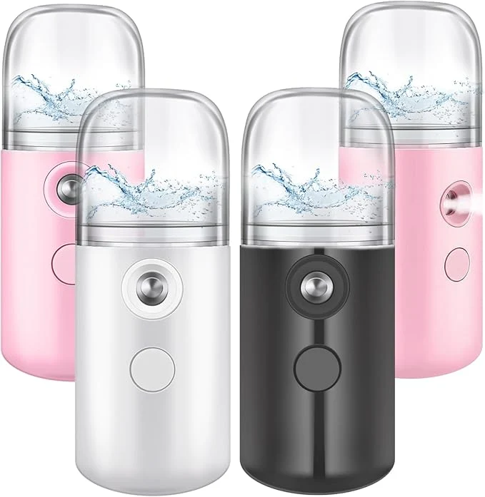 Smooth Mudder 4 Pcs Nano Facial Mister Handy Nano Mist Sprayer 30ml Visual Water Tank Next-Generation