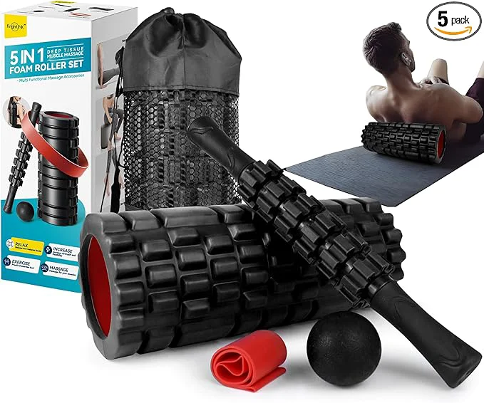 Detailed Krightlink 5-in-1 Foam Roller Set Traditional