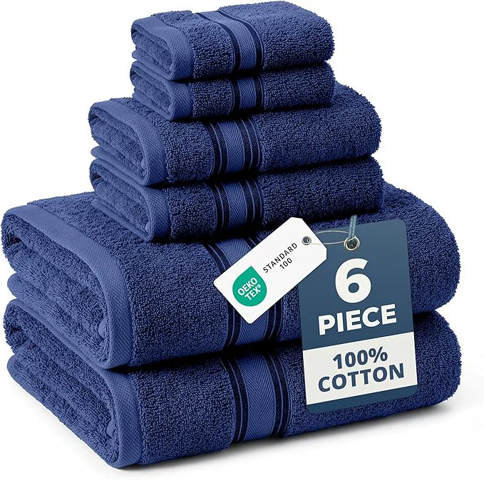 Fine Crafted LANE LINEN Luxury Bath Towels Set Pure