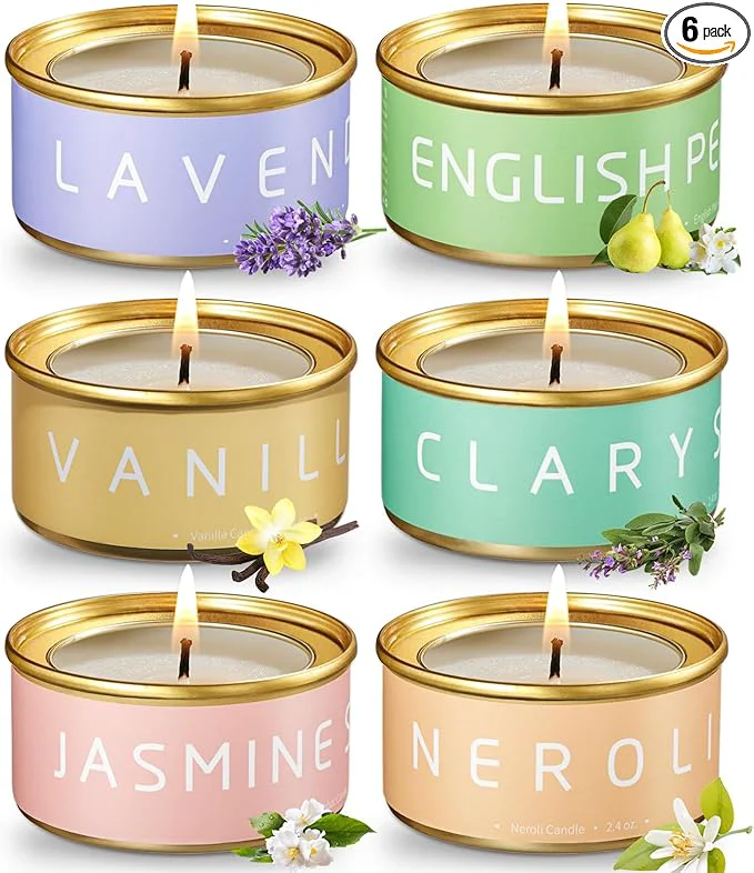 Optimized Floral Scented Candles Gift Set Natural Beeswax
