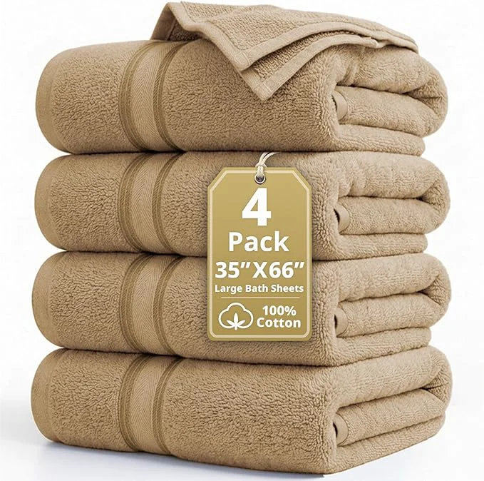 World-Class LANE LINEN Cotton Large Bath Towels Carefully Designed