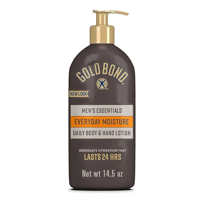 Environmentally Friendly Gold Bond Men's Essentials Everyday Moisture Daily Body Hand Lotion Sustainable