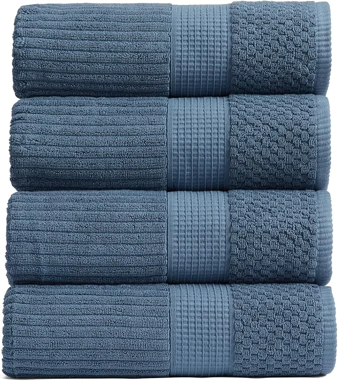 Secure Springtree Home Cotton Bath Towel Set of 4 Super Soft Absorbent Organic
