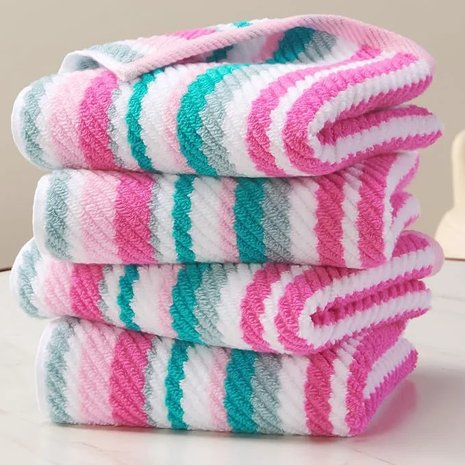 Genuine VOOVA MOVAS Cotton Hand Towels Set of 4 Soft Absobent Lightweight Safe