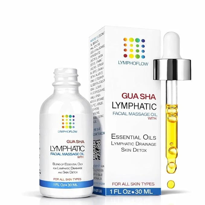 Eco-Friendly Bruizex Lymphatic Drainage Oil for Face Neck Massage Coconut Jojoba Oil Trendy