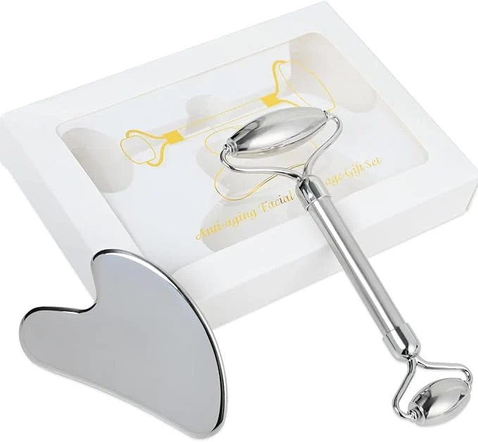 Organic ONLYSKY BEAUTY Face Roller Gua-Sha Set Facial Roller kit World-Class