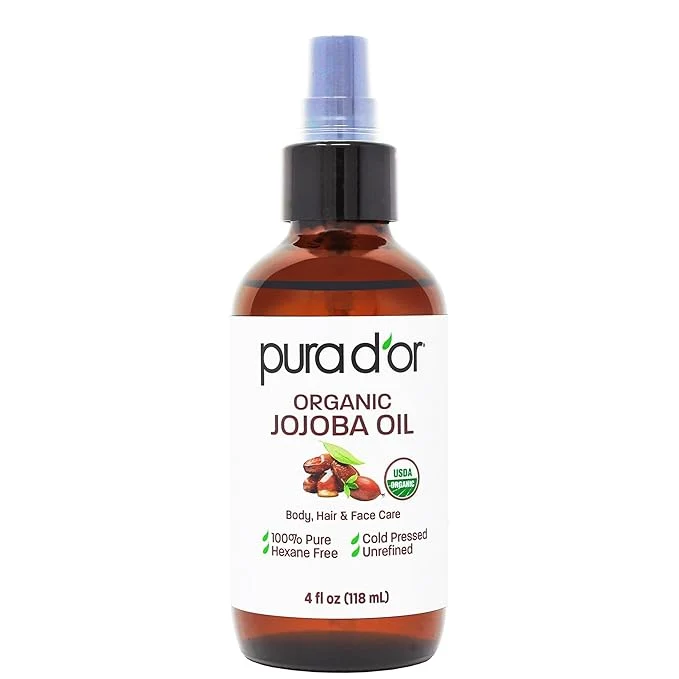 High-End PURA D'OR 4 Oz Organic Jojoba Oil Smooth
