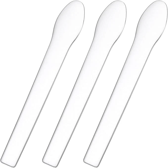 Natural Pndeyo 3pcs Mini Stainless Steel Makeup Spatula Skincare Scoop Applicator Genuine