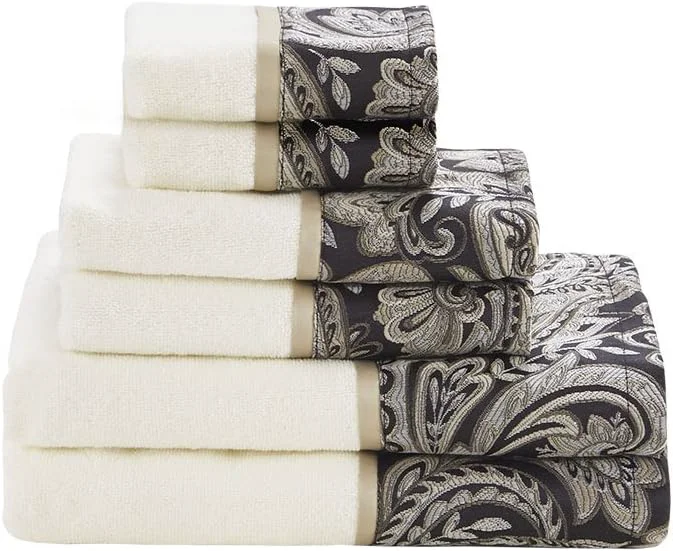 Recyclable Madison Park Aubrey Cotton Luxurious Bath Towel Set Highly Absorbent Natural