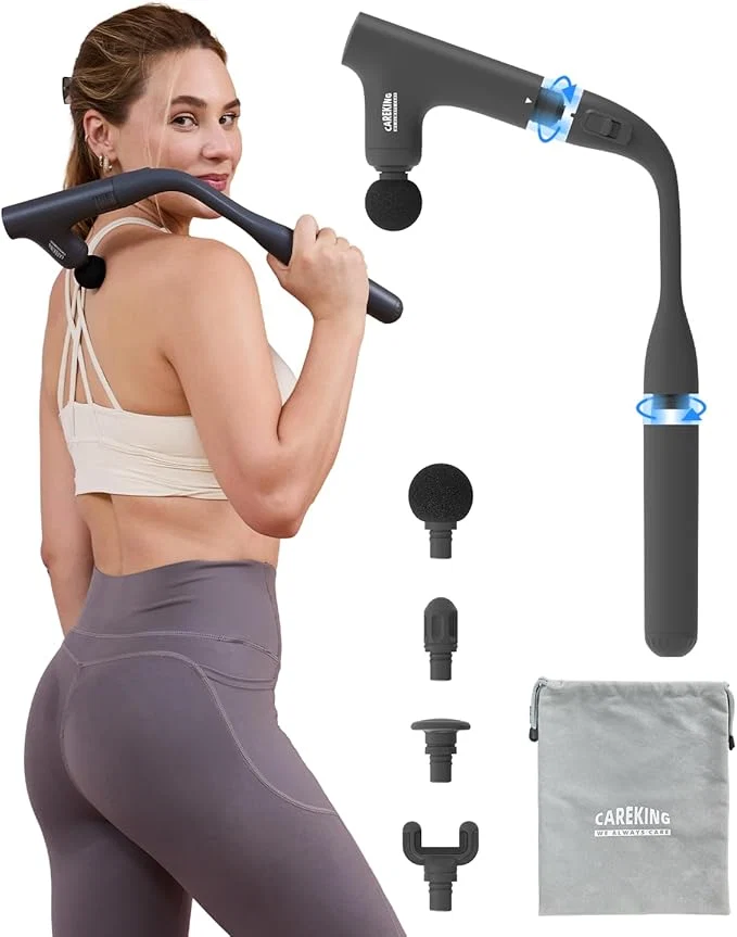 Reliable 3-in-1 Detachable Massage Gun Deep Tissue Ergonomic Extension Handle Back First-Class