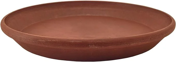 Soft PSW Pot Collection AP35TC 14-inch Plastic Stone Wood Composite Plant Saucer Convenient