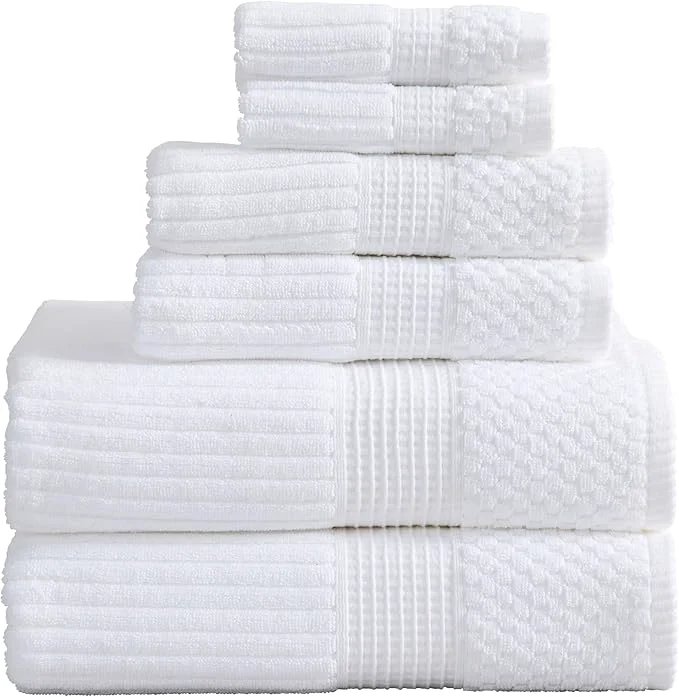 Healthy Springtree Home Cotton Bath Towel Set 6 Piece Set Absorbent Fast