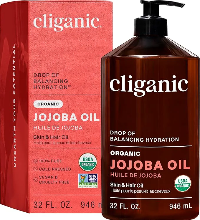 Trusted Cliganic Organic Jojoba Oil 32 oz Pure Bulk Natural Cold Pressed Top-Quality