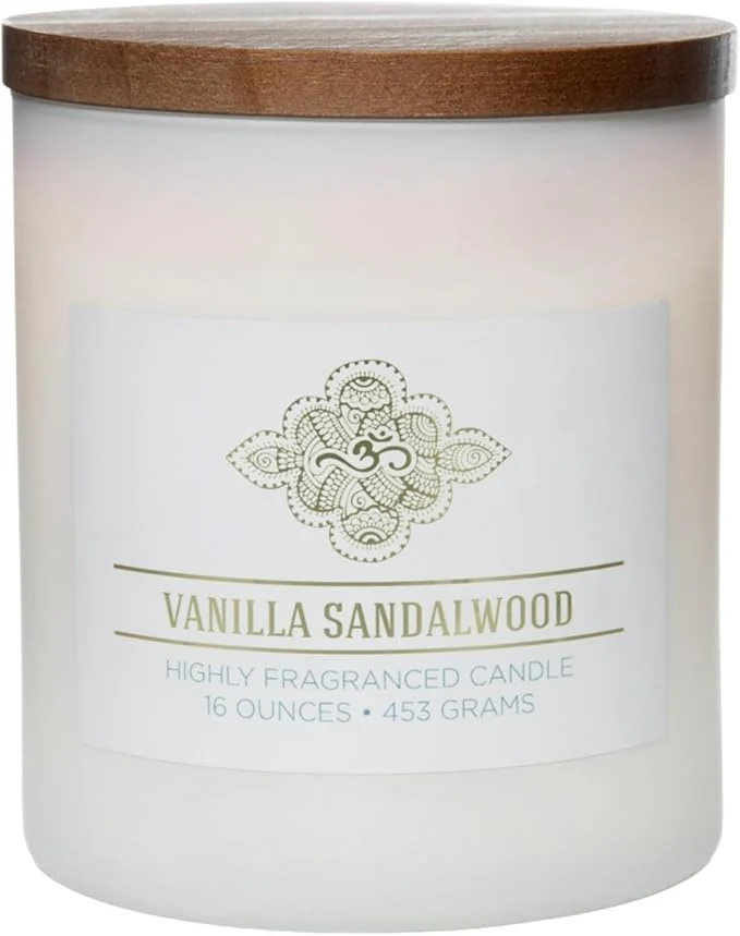 Trendy Carolina Vanilla Sandalwood Scented Candle 16 oz Wellness Relaxing Smooth