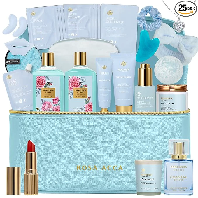 Convenient 25 Pcs Mother's Day Gift Bath Body Gift Basket Set Relaxed