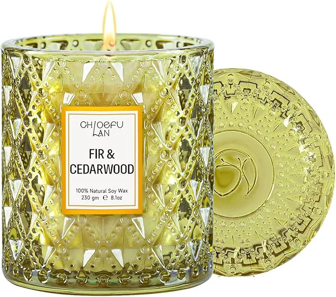 Superior Chloefu LAN Fir Cedarwood Scented Holiday Candle Christmas Gift Festival Refined