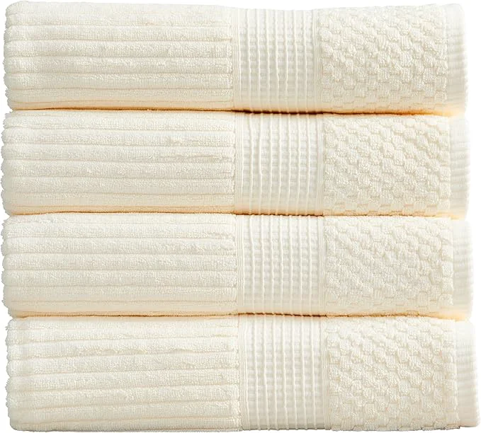 Verified Springtree Home Cotton Bath Towel Set of 4 Super Soft Absorbent Minimalist