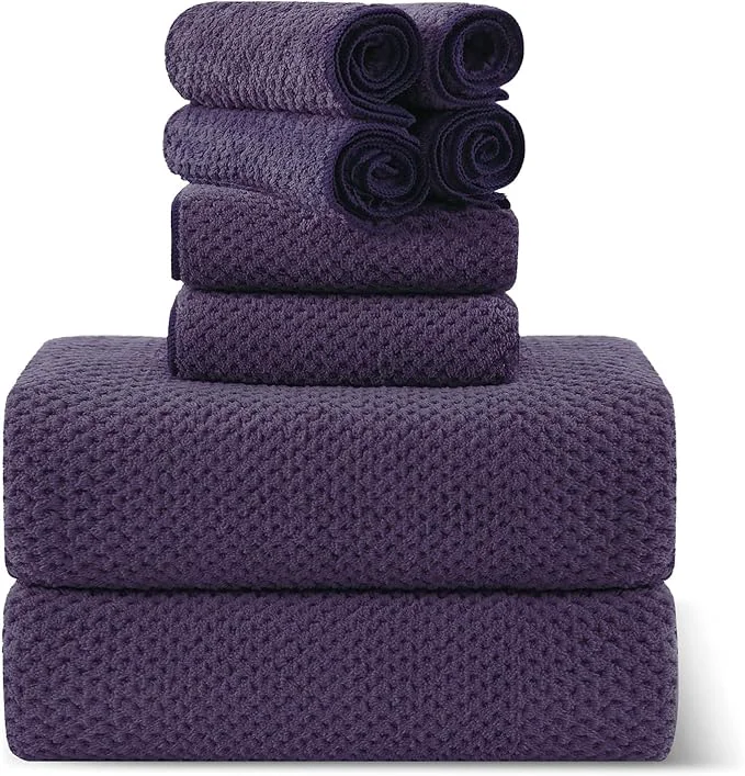 Artisan 8-Piece Bath Towel Set 2 Extra Large Bath Towel Sheets 2 Hand Towels and 4 Clean