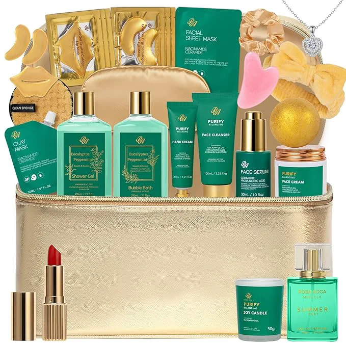 Trendy 25 Pcs Mother's Day Gift Eucalyptus Bath Body Gift Set Easy-to-Use