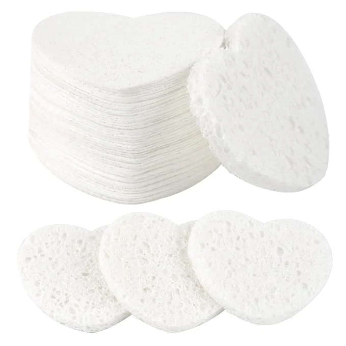 Premium Material 50-Count Facial Sponges Compressed Natural Cellulose Face Sponge Enhanced
