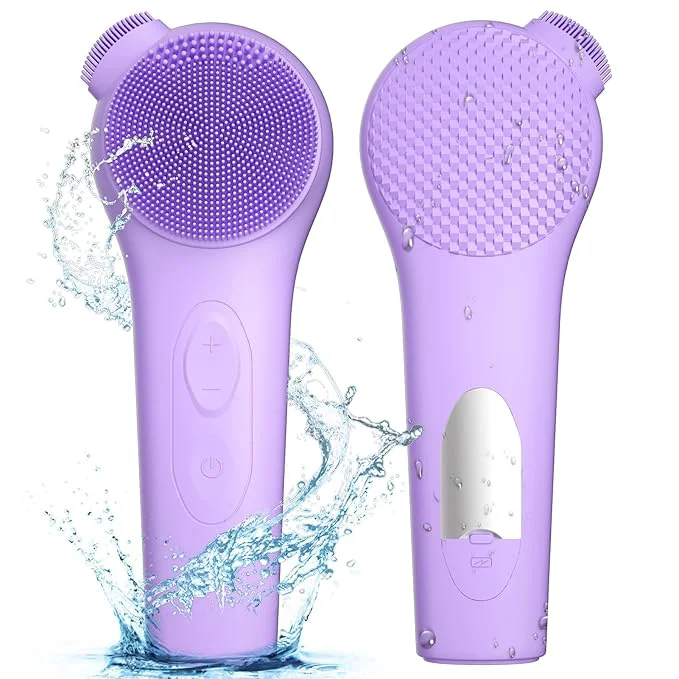 High-End Silicone Face Scrubber Waterproof Rechargeable Facial Cleansing Brush Modern