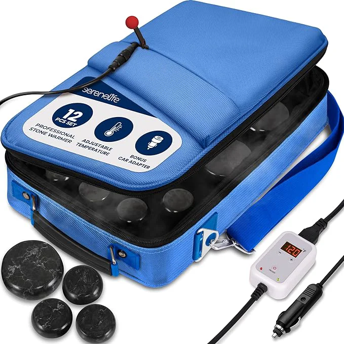 Genuine SereneLife Portable Massage Stone Warmer Set Fashionable