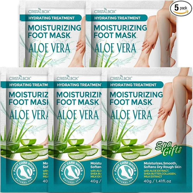 Luxury 5 Pack Moisturizing Foot Mask Hydrating Foot Masks High-End