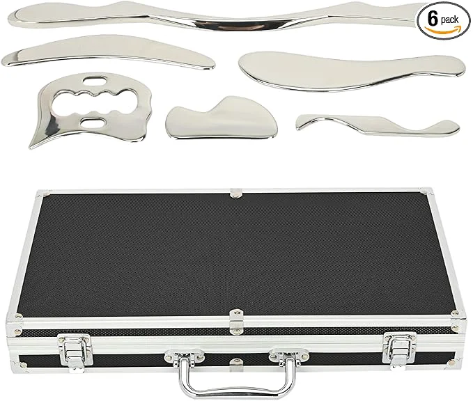 Natural tonchean Gua Sha Scraping Massage Tool Set 6-Piece Muscle Scraper IASTM Tool Luxury