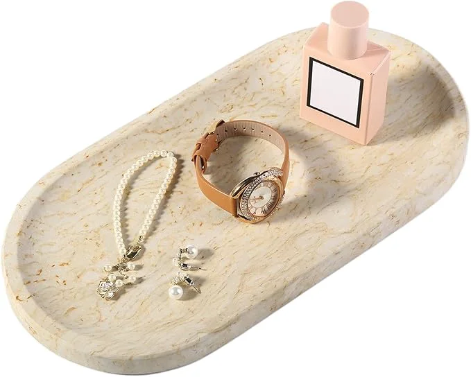 Genuine Koville Natural Marble Tray for Home Decor Stone Perfume Organizer Jewelry World-Class