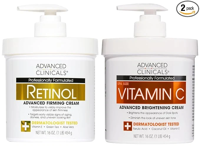 Artisan Advanced Clinicals Retinol Body Lotion Brightening Vitamin C Lotion 2pc Relaxed