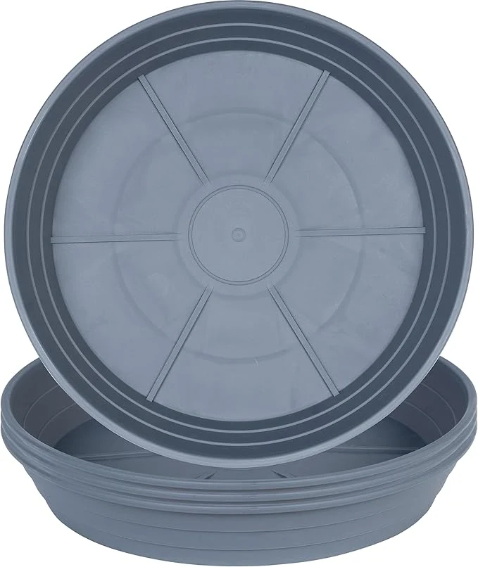 Casual LWALRS Plant Saucer 14 Inch 4 Pack 6 8 10 12 14 16 18 20 25 Plastic Plant Trays Green