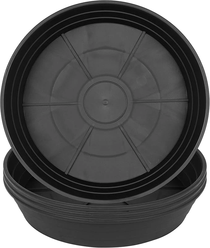 Casual LWALRS 4 Packs 6 Inches Plant Saucer Drip Trays Round Plastic Plant Pot Pure