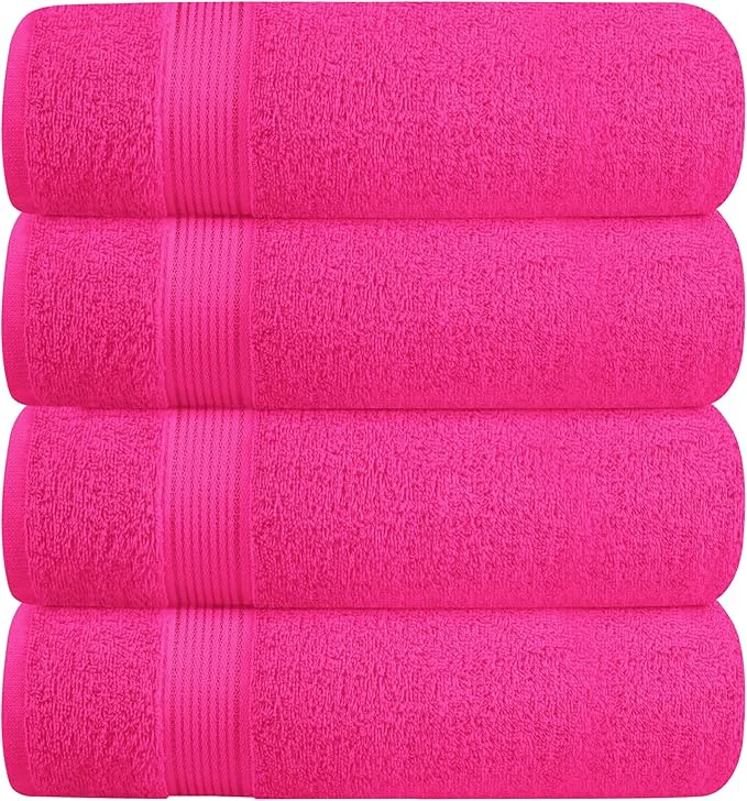 Certified BELZZI Home Ultra Soft 4 Pack Oversized Bath Towel Set 27x54 Cotton Compact Relaxed