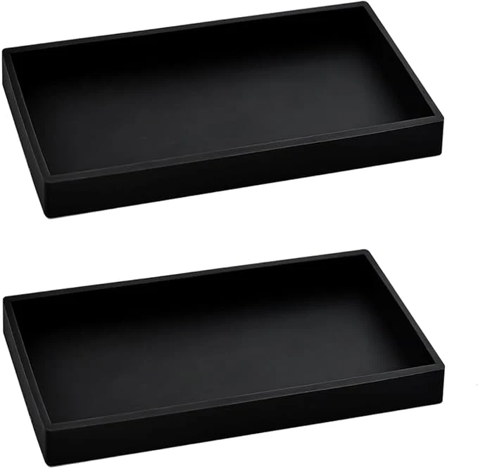 Unique 2PCS 7.87 L x 3.93 W Silicone Soap Dispenser Trays countertop Tray Carefully Designed