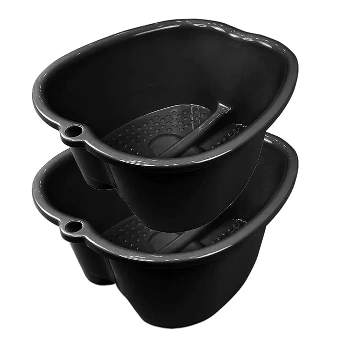 Premium Material Extra-Large Foot Bath Soak Tub 2-Pack – Durable Massage Basins Convenient