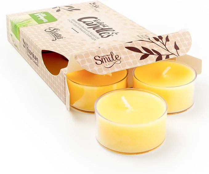 Premium Material Shortie's Candle Company Wild Lemongrass Premium Tealight Candles Smart