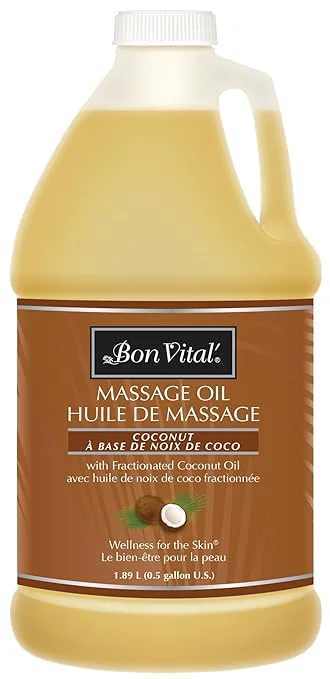 Optimized Bon Vital' Coconut Massage Oil 1 2-Gallon Container Pure Fractionated Stylish