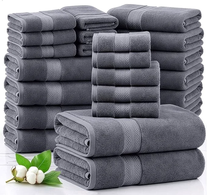 Fine LANE LINEN Cotton Bath Towels Set Powerful