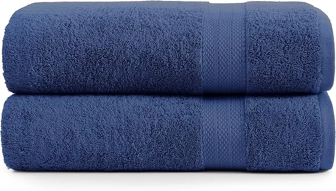 Smart LANE LINEN Durable Cotton Bath Sheets 2 Pack Smooth
