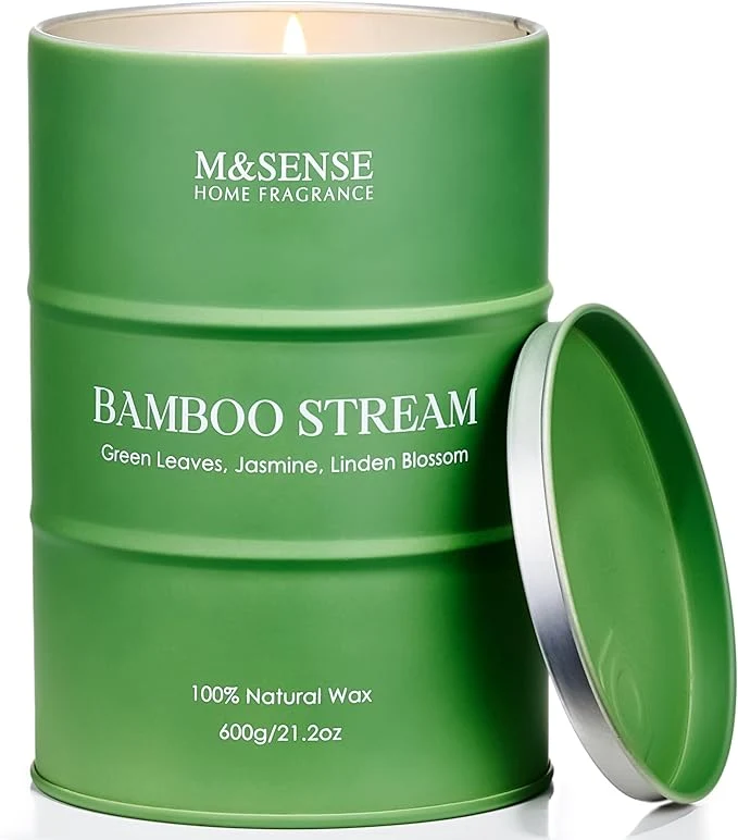 Original Design M SENSE Bamboo Scented Candles Natural Non Toxic Large Aromatherapy Candle Relaxed