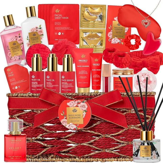 Elite 35 Pcs Mothers Day Gifts Baskets Elegant