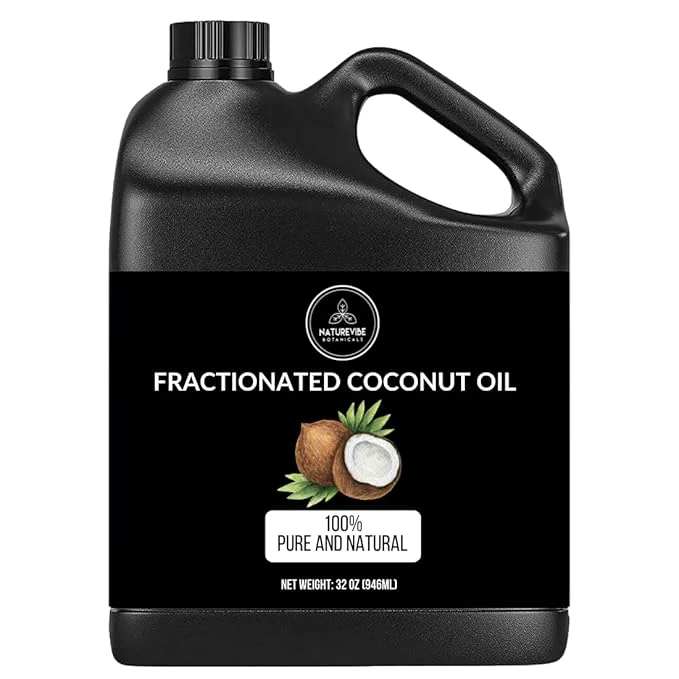 Responsible Naturevibe Botanicals Fractionated Coconut Oil 32 Ounces Pure and Modern