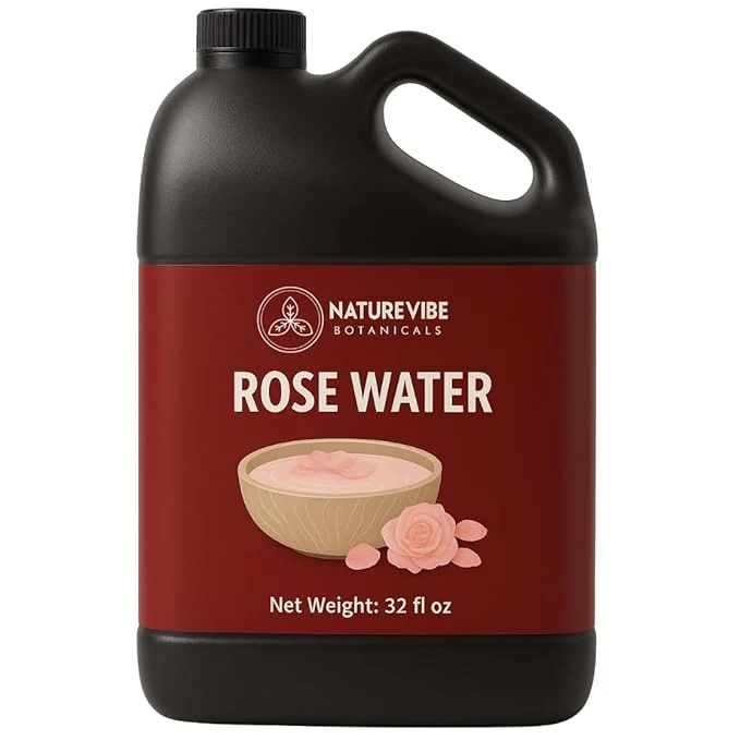 Smart Naturevibe Botanicals Pure Rose Water Toner 32 oz Hydrating Facial Mist Hair Premium