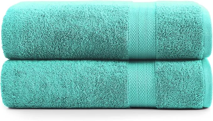 Selected LANE LINEN Pure Cotton Bath Sheets 2 Pack Top-Quality